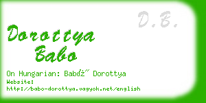 dorottya babo business card